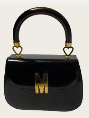 MOSCHINO "REDWALL"  REAL LEATHER CLEAN EUC ALMOST VINTAGE HANDBAG Made In Italy